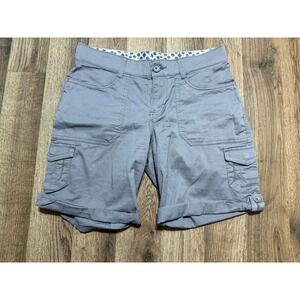 Lee Cargo Shorts Womens 6 Medium Gray Sinfully Soft Stretch Casual Excellent